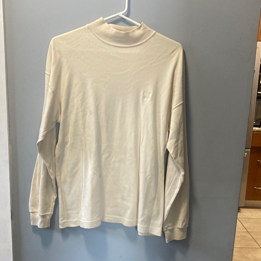 SKU #8 ALFRED SUNG Cream Ribbed Mock Neck Top